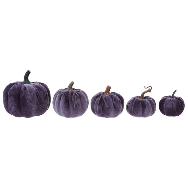 Simulering Mini Græskar Falske Græskar til Halloween Indretning 5 Stk Sæt