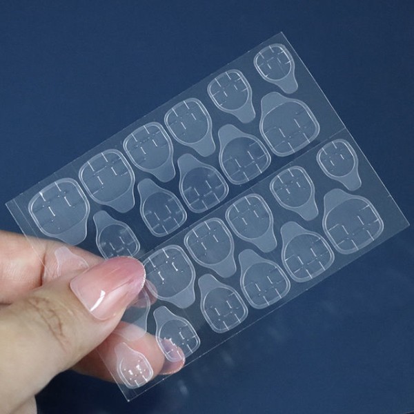10 ark / 240 st Dubbelsidiga nagelklistermärken Flikar, vattentät ventilerande gelélim klistermärke för falska naglar