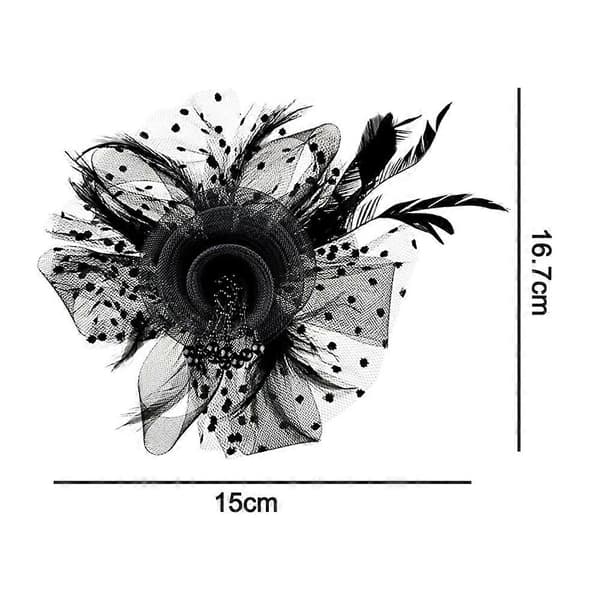 【bt02】Cocktailhat, Fjerhårpynt