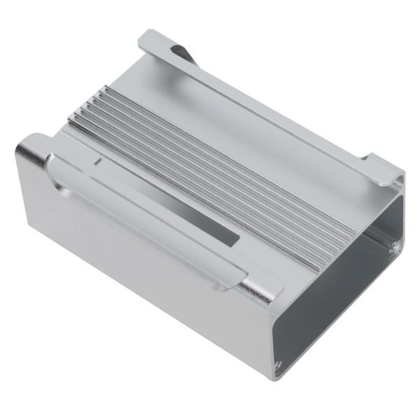 Metal Beskyttelsesetui Holdbart CNC-bearbejdet Aluminiumlegeringsetui til Raspberry Pi 3rd Sølv