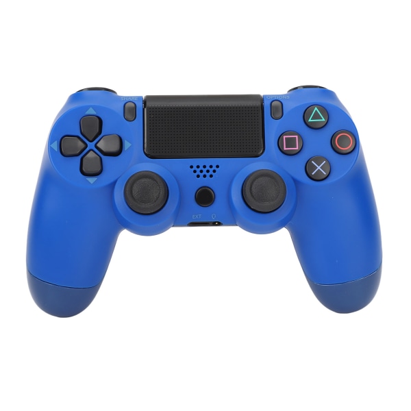 Trådløs Spilkonsol Multifunktionel Dobbelt Vibration Bluetooth Gamepad til PS4 Spilkonsoller Blå