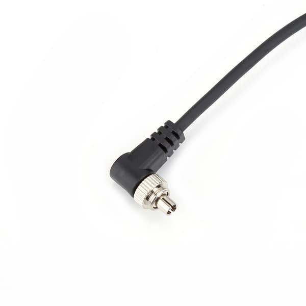 2,5 mm til han Flash PC Sync-kabel med skruelås, forlænget spiralkabel
