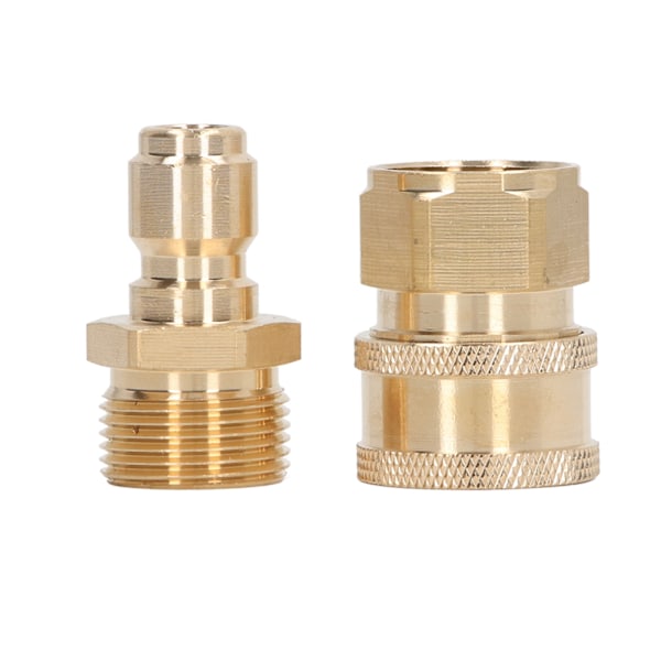 5000 PSI High Pressure Washer Fittings Adapter Set for Washing Machine Pipes - M22x1.5mm Male Thread Plug and Female Thread Socket Connectors