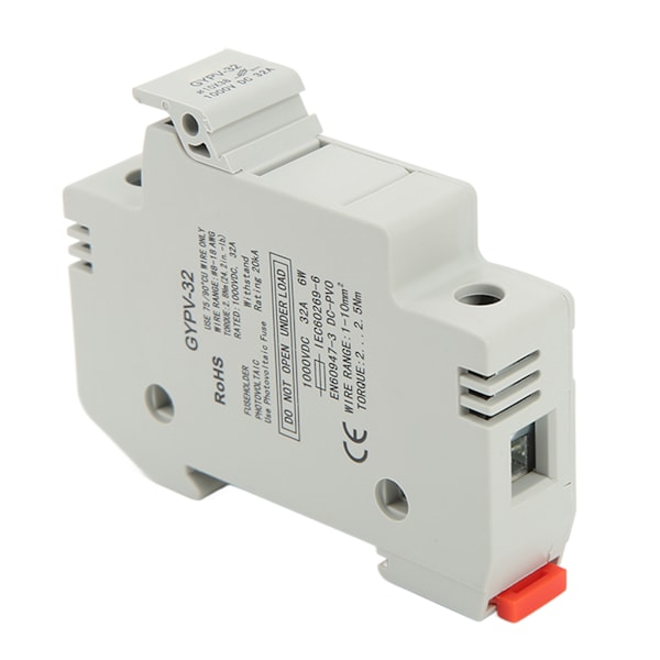 Mini Sikringsholder 1P 32A Flammehæmmende PC-base til 1000VDC Solenergiproduktionssystemer