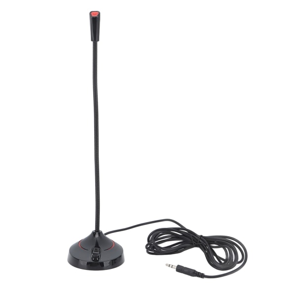 Svanehals Trådløs Mikrofon Svart 360 Grader Opptak Desktop Svanehals Mikrofon for Karaoke Konferanse Opptak 3.5mm