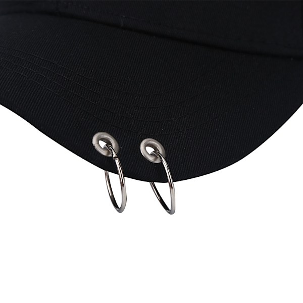 Svart Unisex Snapback-keps för sport, löpning och utomhusaktiviteter - Justerbar böjd basebollkeps för sommarbruk