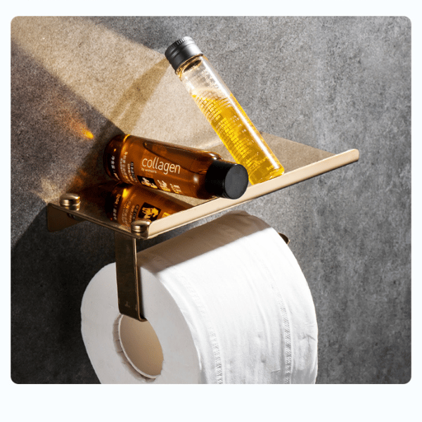Toiletpapirholder med hylde