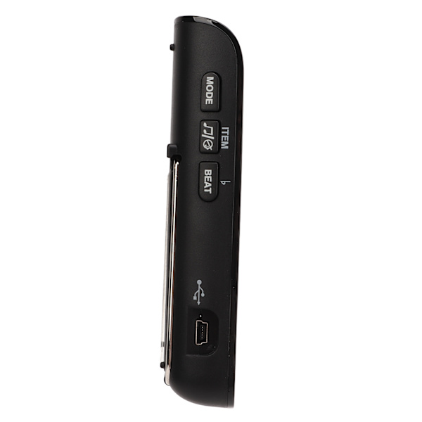 Metronom-Stemmer 3 i 1 USB Genopladelig Universal Digital Metronom-Stemmer Tone Generator til Alle Instrumenter Sort