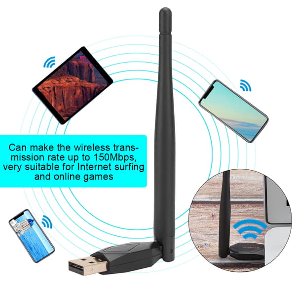 GTMEDIA MT7601 150Mbps USB Wifi Adapter Antenne til DVB-S2 med Plastikhus Stabil Forbindelse
