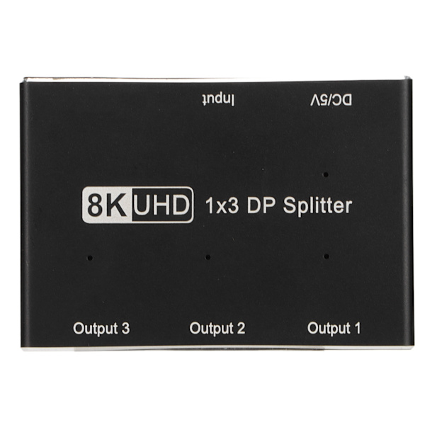 1x3 DisplayPort Splitter Triple MST SST Hub DP 1.4 til iOS Windows Android