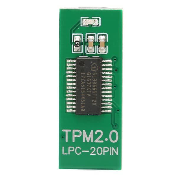 TPM 2.0 Sikkerhedsmodul 20pin Krypteringsprocessor Grøn PC Systemkomponent LPC
