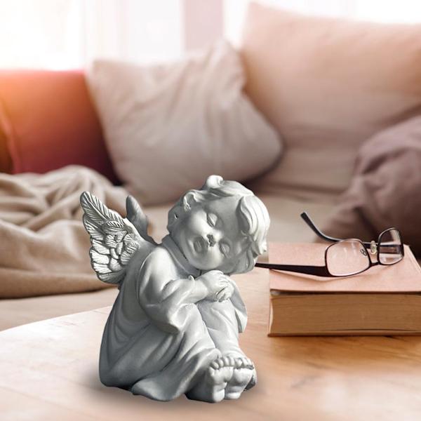Ängel Resin Trädgårdsstaty Figur Fée Ängel Skulptur Heminredning