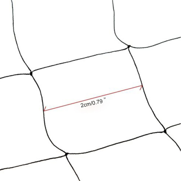 Svart multifunksjonelt kryptert fuglenett 2*2cm[5*15m]