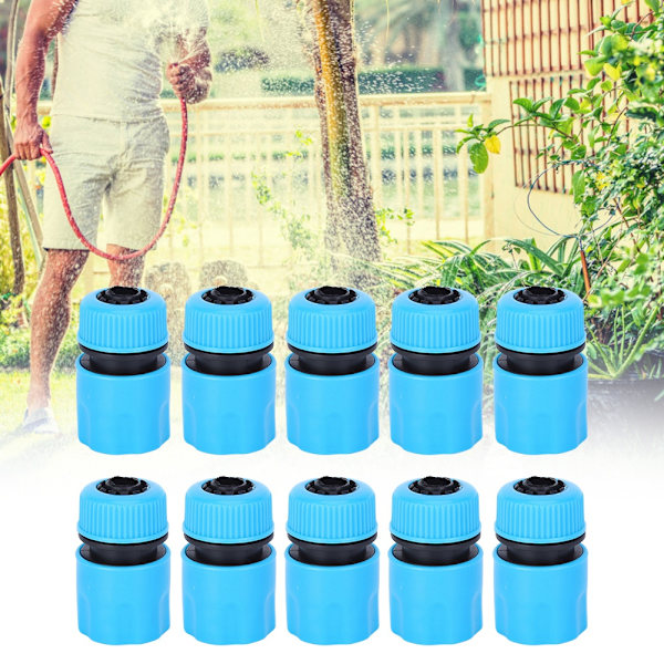 10 st G1/2 tum Snabbkoppling Nippel Koppling Adapter Trädgård Bevattning Verktyg