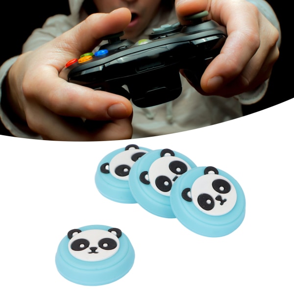 4 kpl peukalonkahvan monikäyttöinen korvaava silikoninen peukalonkahva PS5-ohjaimelle Blue