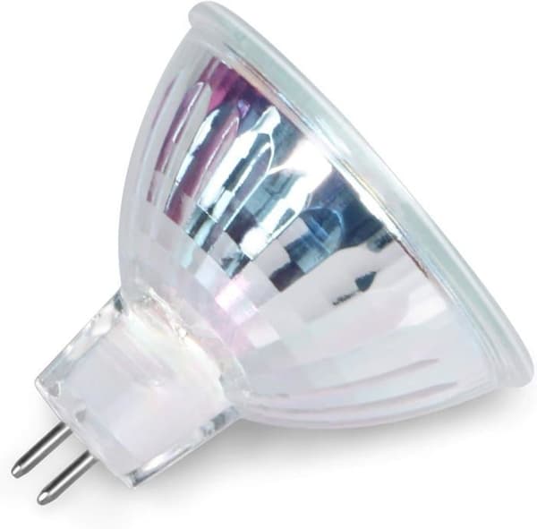 MR16 50W 12V GU5.3 halogenlampor, dimbara, varmvit 3000K, 2-stiftsbas, 6-pack