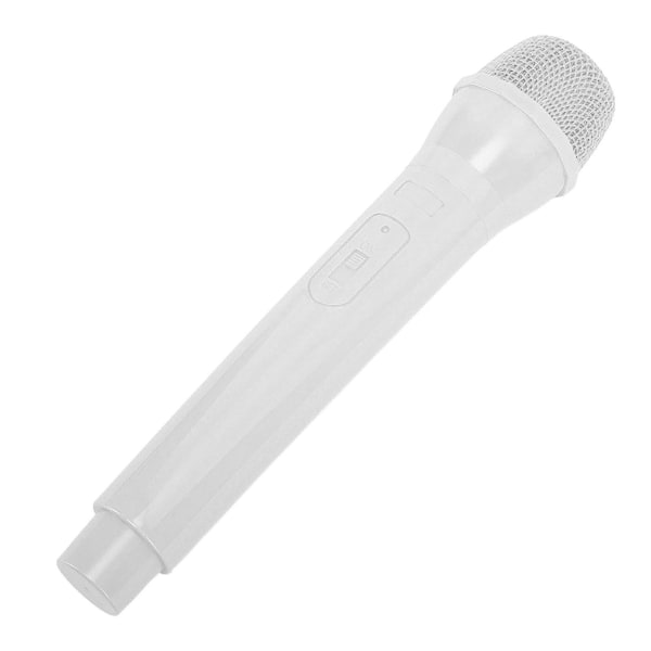 Låtsaslek Mikrofonleksak Bärbar slät botten Realistisk ABS-plastmikrofoner Rekvisita för prestationsintervju Vit