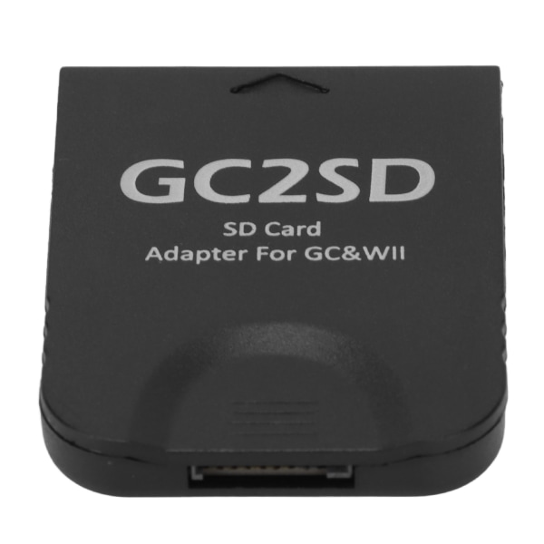 GC2SD Kortleser Plug and Play Bærbar Profesjonell Spillkonsoll Mikro Lagringskort Adapter for Wii for GC Svart