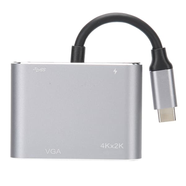 Aluminiumslegering 4 i 1 Adapter Type C til USB HDMI VGA Port Tilbehør