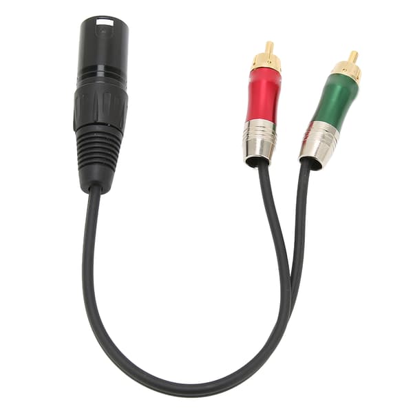 XLR Han til Dobbelt RCA Stereo Lydkabel 2m til Mikrofon DVD VCD