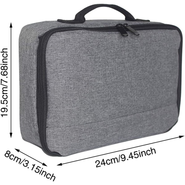 (Svart och grå) Projektorväska med handtag - Lättvikts universal resväska för projektor