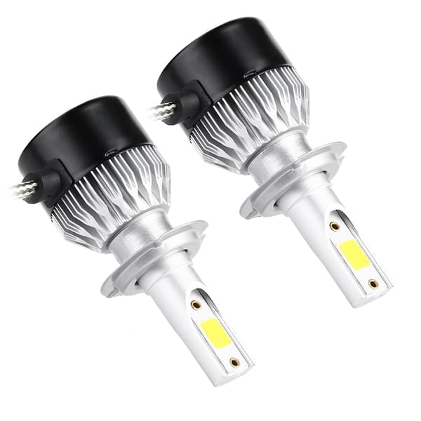 2 stk. Super Bright Bil Auto Mini LED Frontlykt Kit H7 Pærer 55W 6000K