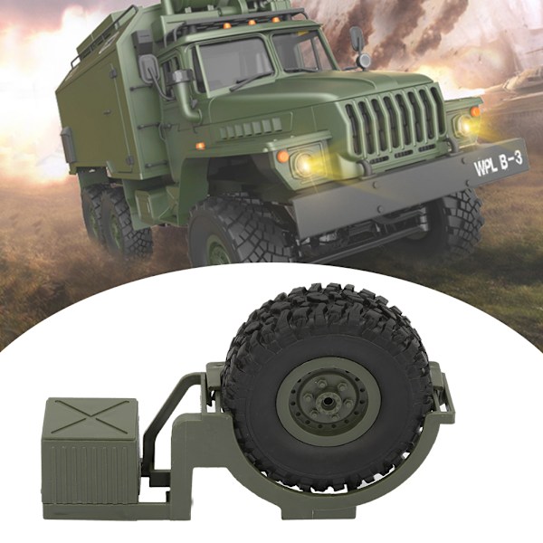RC-bil Dekoration Delar Reservdäck Passar för WPL B36 B-36 B36K B36KIT 1:16 Militär RC Lastbil/Bil