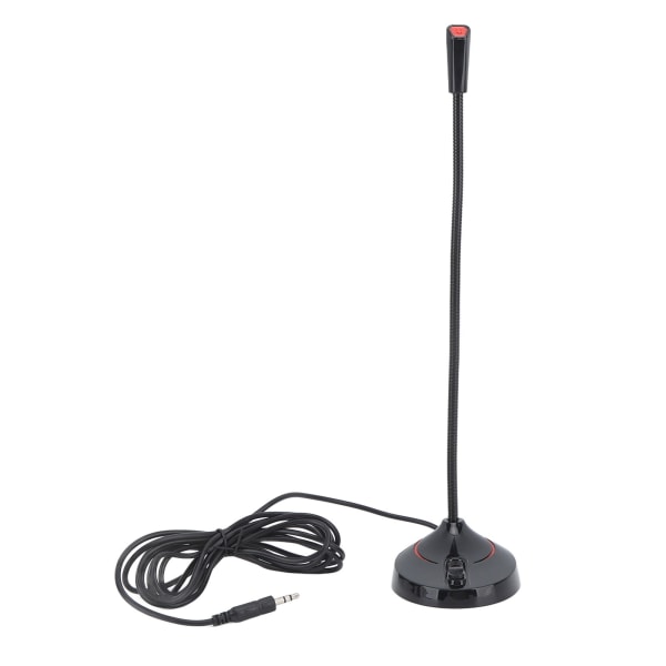 Svanehals Trådløs Mikrofon Svart 360 Grader Opptak Desktop Svanehals Mikrofon for Karaoke Konferanse Opptak 3.5mm