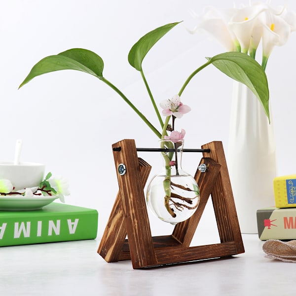 Retro tre-ramme vase ca. 14*22cm A2 retro ramme + 2 flasker skum + kartongpakking