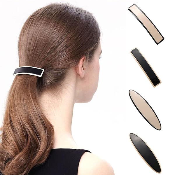 Hårklämmor i modedesign, multifunktionell hårnål för utomhusresor Black Oval