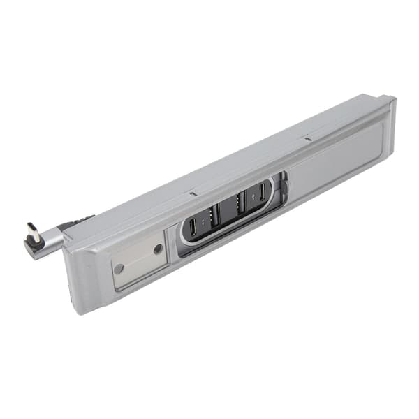 27W USB LED Hub Hurtiglading Multi Port Dockingstasjon for Tesla Model 3 Y Senterkonsoll Sølv