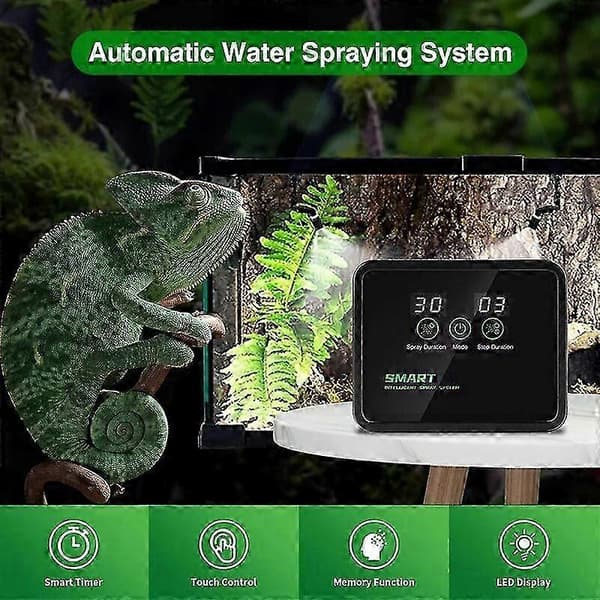 [BT02]Smart Terrarium Luftfukter Kit med Automatisert Elektronisk Sprinklersystem og Timer[JUN]