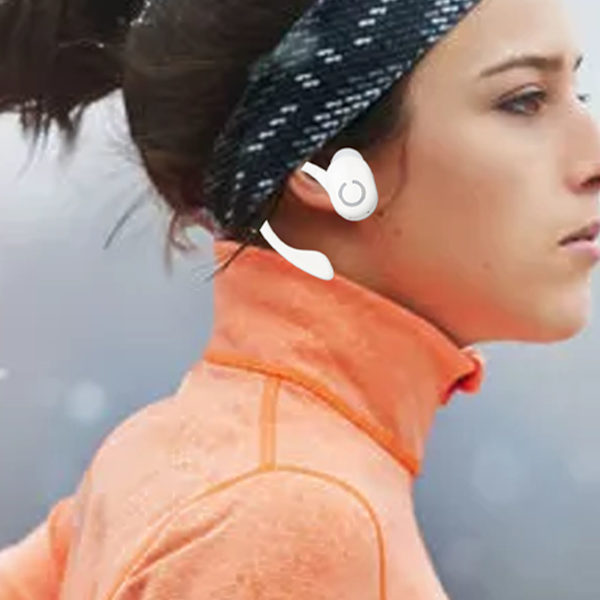 Støjreducerende Bluetooth Headset V5.2 Trådløst Bluetooth Øretelefon med Mikrofon Lang Standby Ultralet til Lastbilchauffører Kontor Hvid
