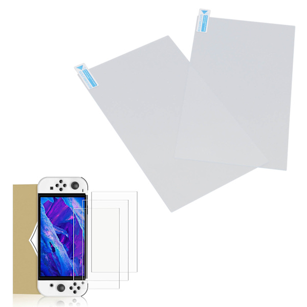 4-pack Skärmskydd för Switch OLED-konsol, Härdat Glas, Fingeravtrycksresistent, Professionell