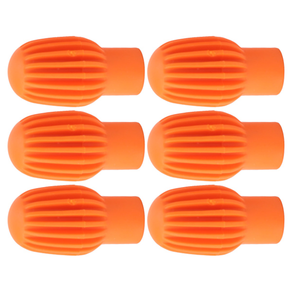 6 st. Trumstock Tysta Övningstips Silikon Dämpning Trumstock Skydd Huvudskydd för Ersättning Orange