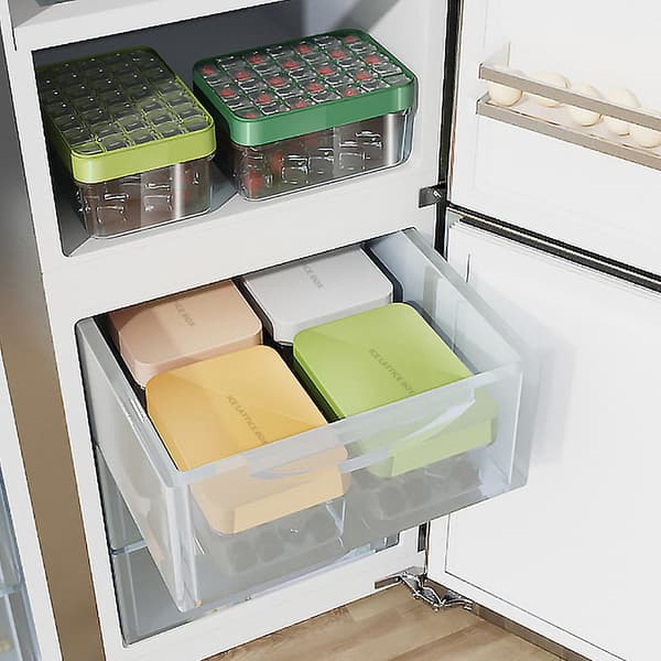 Stor kapasitet isbitbrett sjablong med lokk Isbitboks Isbitform Milky White Five Piece Set
