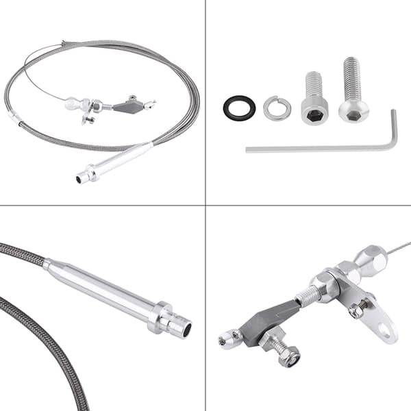 Til Chevy TH350 flettet kickdown-kabel i rustfrit stål til transmission