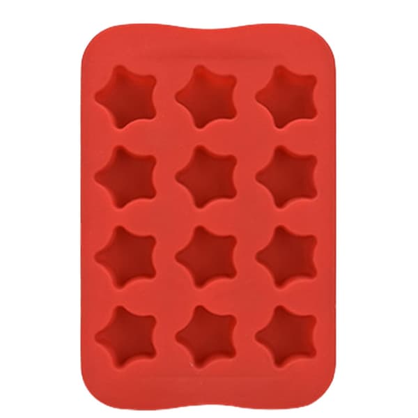 Isbitbrett Matkvalitets Silikon Isbitbrett Gjenbrukbar Sjokoladeform Red Star