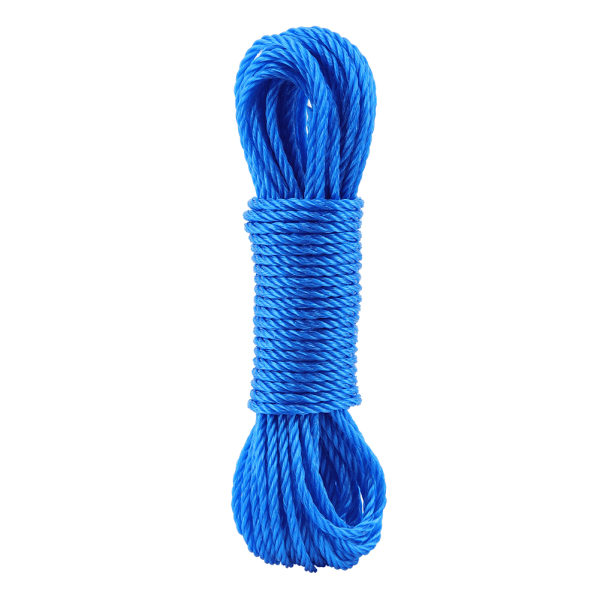 10m Hagetau Nylontau Klatretau Trekktau bindetau (blått)