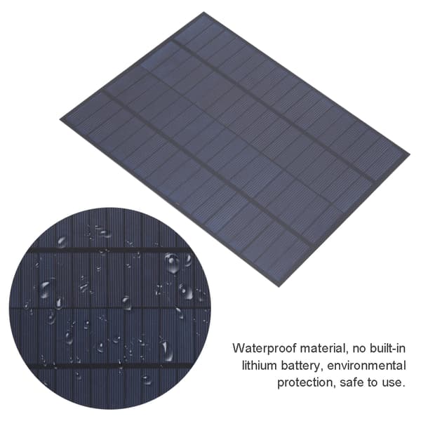 5W 18V DIY Solcellepanel Polykrystallinsk Silisium 12V Lader 165x220mm
