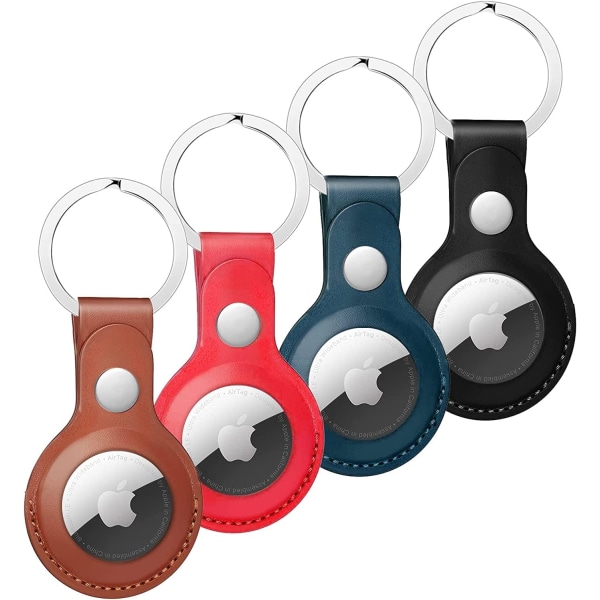 4st-Airtag-kompatibel nyckelring, AirTag nyckelhållare, portabelt tvättbart anti-scratch case för Apple AirTags