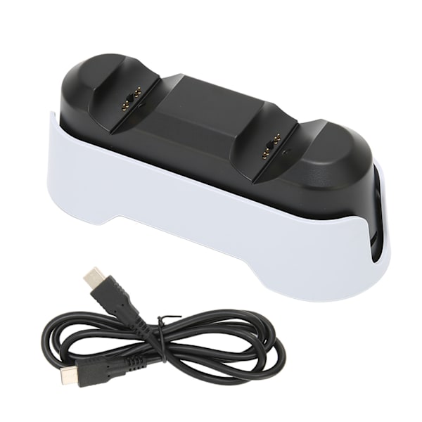 Laddningsstation för PS5-kontroll Dual Laddningsdocka för PS5 med LED-indikator Vit