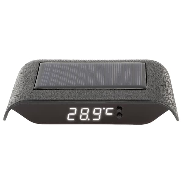Solar Power LED Lysende Digital Klokke Bil Auto Lastebil Tilbehør Dekorasjon Hvit