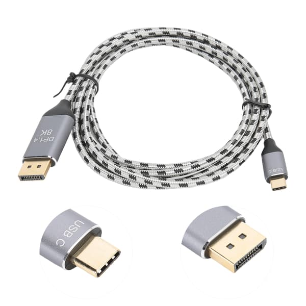 USB C til DisplayPort 8K 60Hz 1.4-kabel for iPhone MacBook Laptop HD-videoadapter