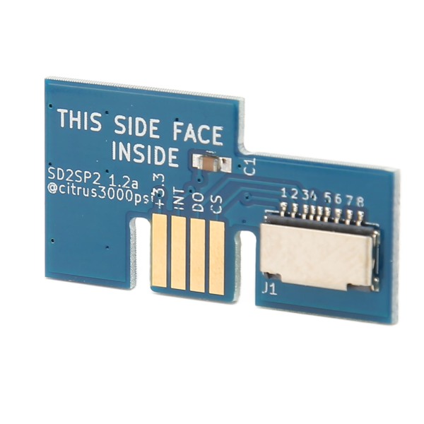 RPi Pico -joustava mikrokontrolleri -kortti, kaksiydininen 264 kt ARM Cortex M0+ -suoritin, SD2SP2 SDLoad SDL -sovitin, sininen