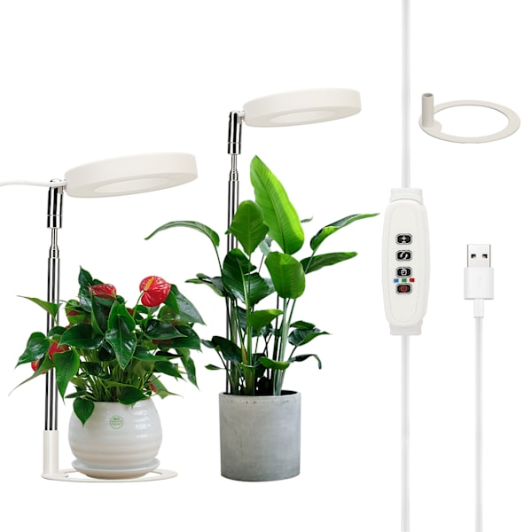 USB Plantelys Angel Ring med Timer Fuldspektrum Solsimulerende