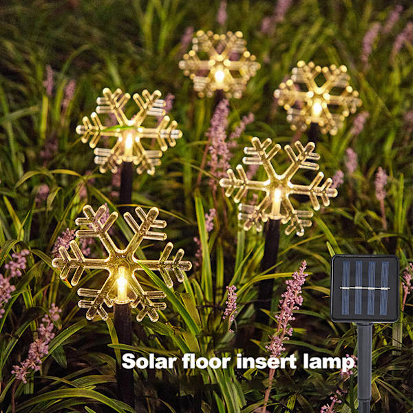 Solcellsjulstjärnbelysning Utomhus Energibesparande Vattentät Solcellsdriven Stake Lights Dekorationer för Hem Stigen Trädgård Gångväg Gräsmatta Gräsmatta Patio