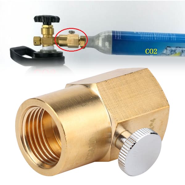 TR21-4 til CGA320 Messing CO2 Sodaflaske Adapter Fyllventil Koblingsfitting