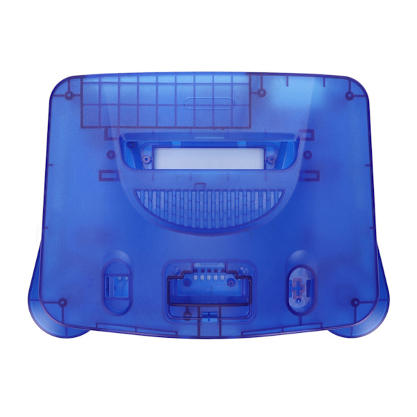 Retro Spillkonsollhus Gjennomsiktig Blå Erstatning Beskyttende Skall for N64 Retro Spillkonsoll