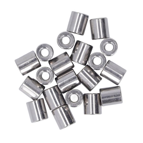 20-pack M6 Honmutter Runda Koppling - Cylindriska Kopplingmutter i 304 Rostfritt Stål